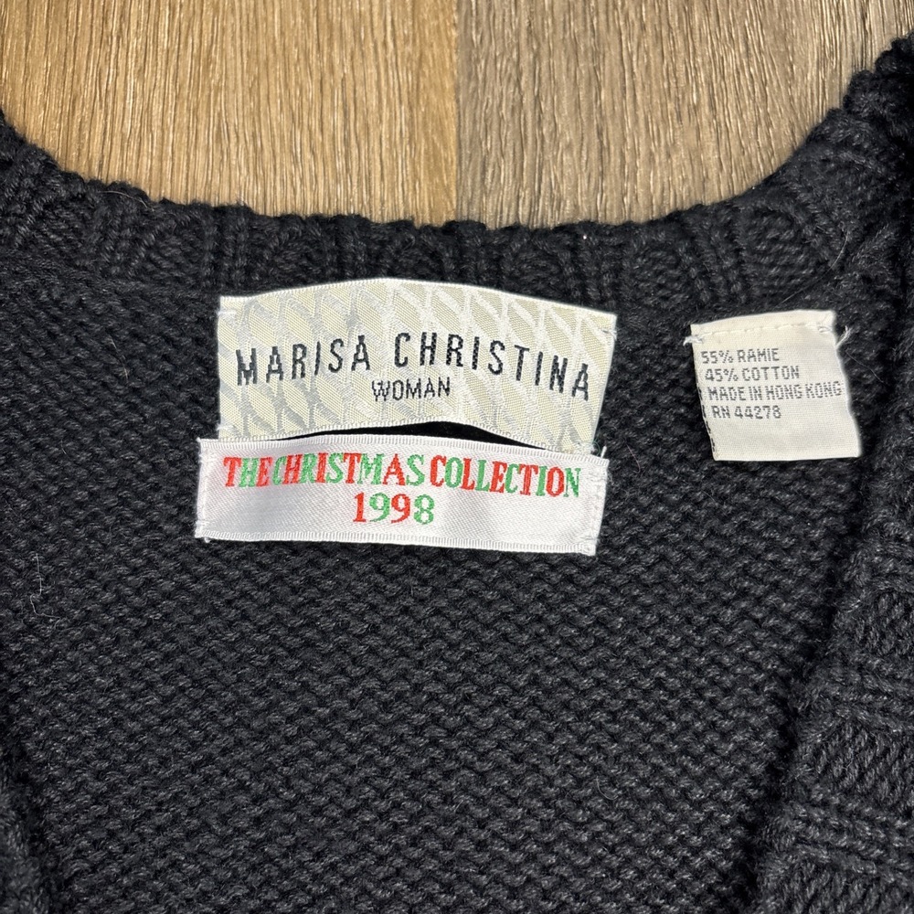 Marisa Christina Sweater Vest Women 1X Ugly Christmas Holiday Winter Teacher VTG - Picture 9 of 11